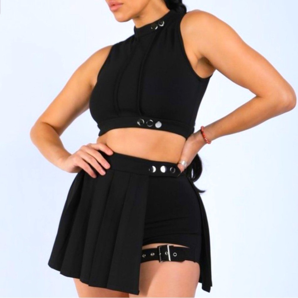 Black Skort Set for women.